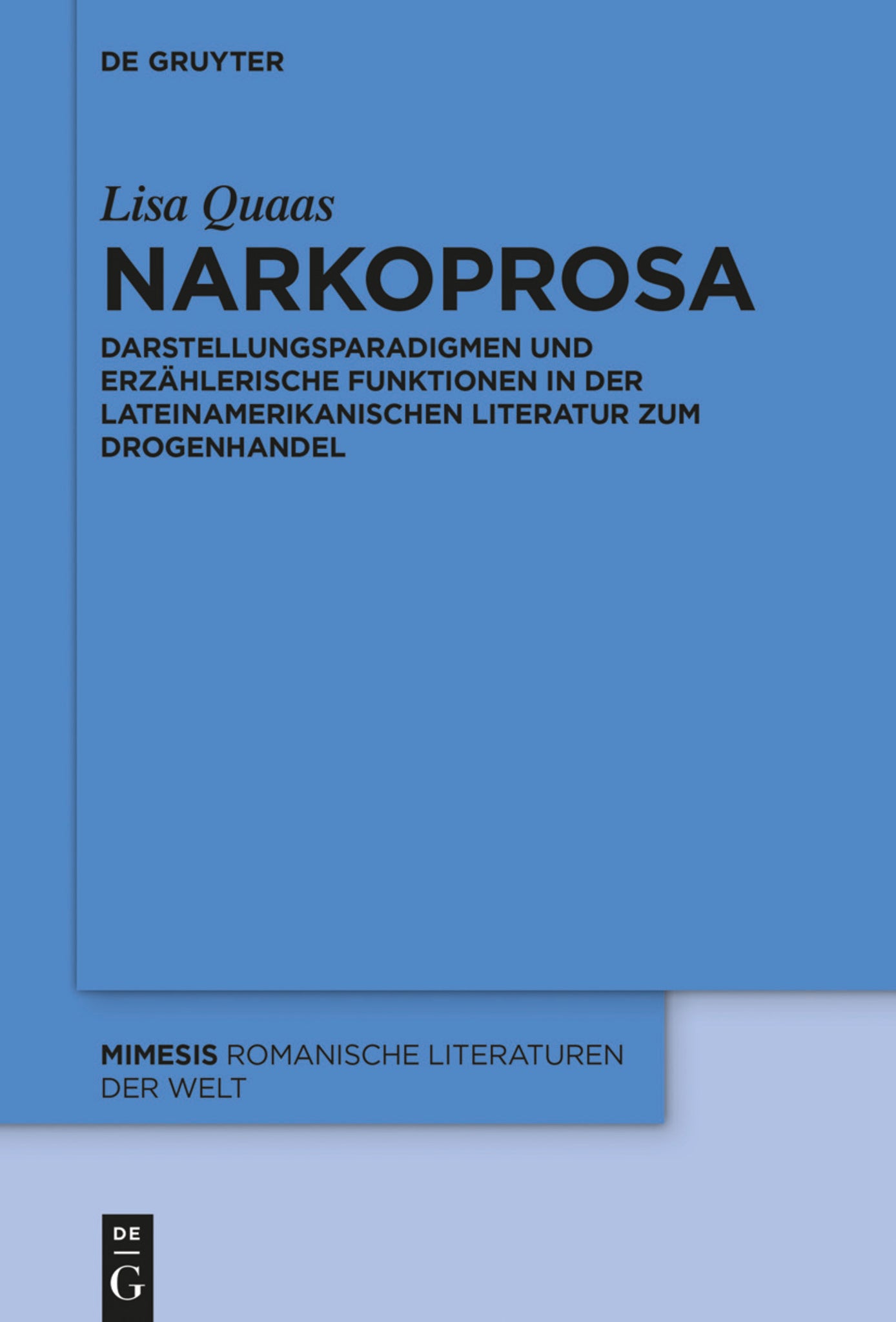 Cover image for Narkoprosa ISBN 9783110766073